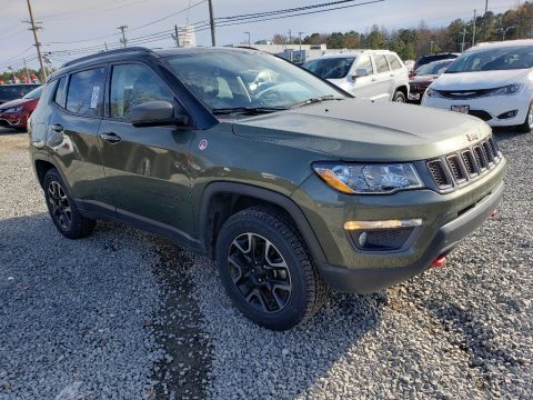Olive Green Pearl Jeep Compass Trailhawk 4x4.  Click to enlarge.