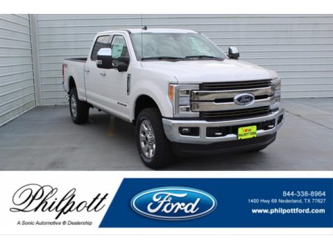 White Platinum Ford F250 Super Duty King Ranch Crew Cab 4x4.  Click to enlarge.