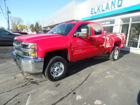 Red Hot Chevrolet Silverado 2500HD Work Truck Double Cab 4WD.  Click to enlarge.