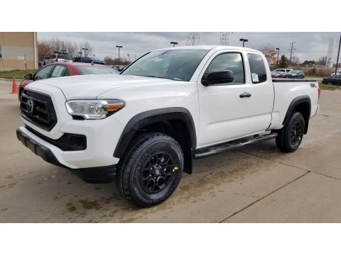 Super White Toyota Tacoma SX Double Cab 4x4.  Click to enlarge.