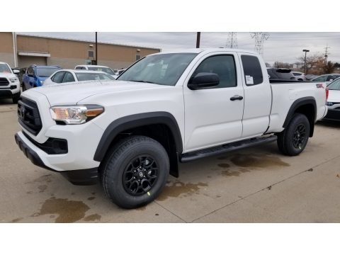 Super White Toyota Tacoma SX Double Cab 4x4.  Click to enlarge.