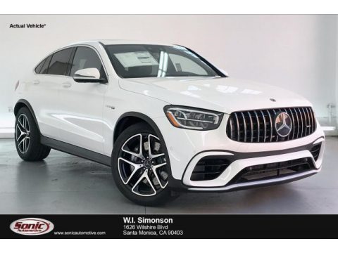 Polar White Mercedes-Benz GLC AMG 63 S 4Matic Coupe.  Click to enlarge.