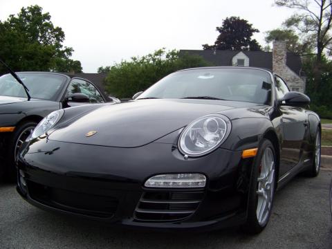 Black Porsche 911 Carrera 4S Cabriolet.  Click to enlarge.
