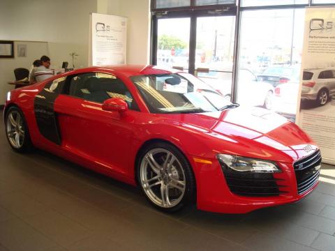 Audi R8 White Black. Brilliant Red 
2009 Audi R8 4.2