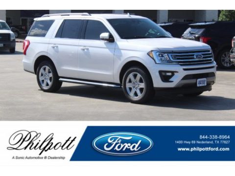 White Platinum Metallic Tri-Coat Ford Expedition XLT.  Click to enlarge.