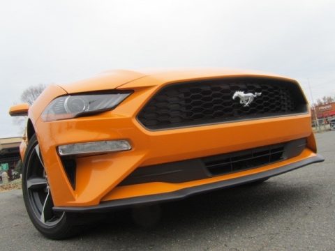Orange Fury Ford Mustang EcoBoost Fastback.  Click to enlarge.
