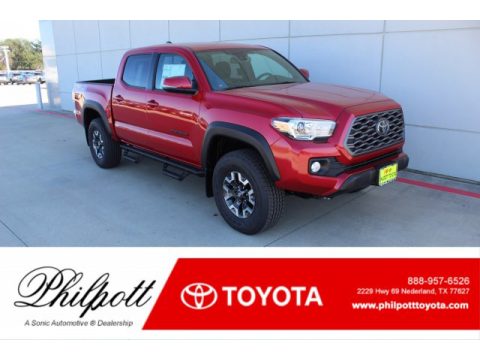 Barcelona Red Metallic Toyota Tacoma TRD Off Road Double Cab 4x4.  Click to enlarge.