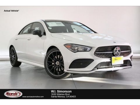 Digital White Metallic Mercedes-Benz CLA 250 Coupe.  Click to enlarge.