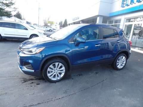 Pacific Blue Metallic Chevrolet Trax Premier AWD.  Click to enlarge.