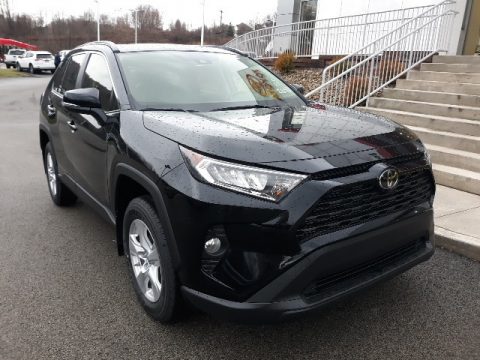 Midnight Black Metallic Toyota RAV4 XLE AWD.  Click to enlarge.