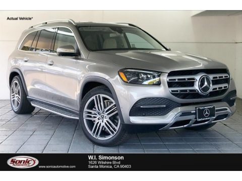 Mojave Silver Metallic Mercedes-Benz GLS 450 4Matic.  Click to enlarge.