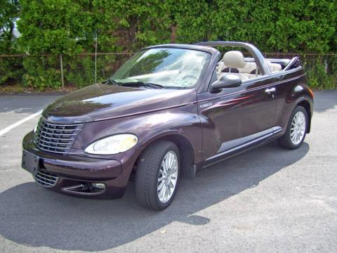 Dark Plum Pearl Chrysler PT Cruiser Dream Cruiser Series 4 Convertible.  Click to enlarge.