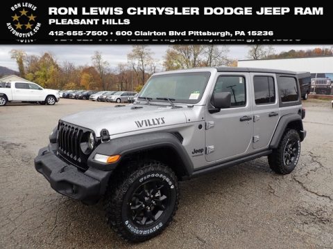 Billet Silver Metallic Jeep Wrangler Unlimited Willys 4x4.  Click to enlarge.