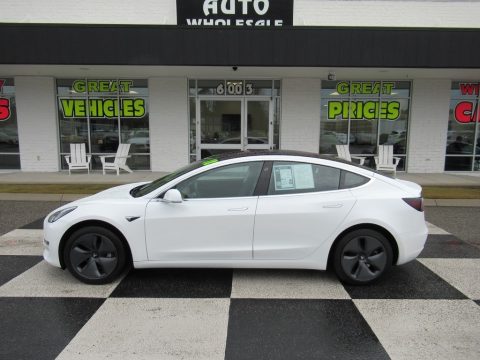 Pearl White Multi-Coat Tesla Model 3 Long Range.  Click to enlarge.