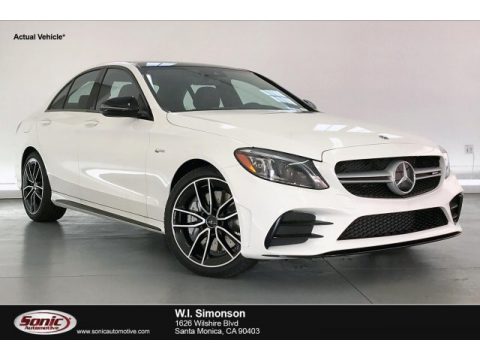 Polar White Mercedes-Benz C AMG 43 4Matic Sedan.  Click to enlarge.