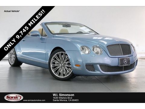 Light Blue Bentley Continental GTC Speed.  Click to enlarge.