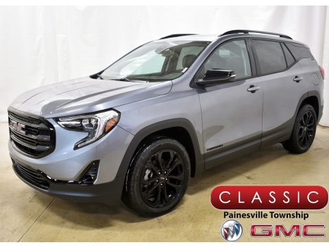 Satin Steel Metallic GMC Terrain SLT AWD.  Click to enlarge.