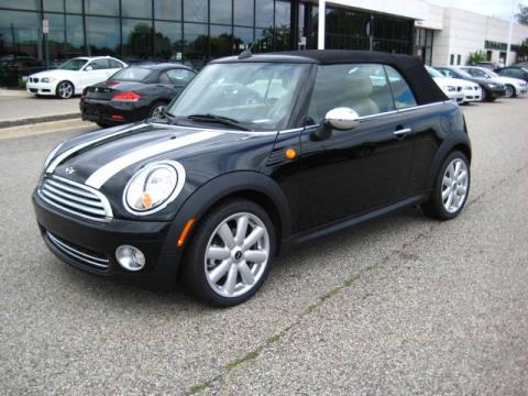 Midnight Black Mini Cooper Convertible.  Click to enlarge.