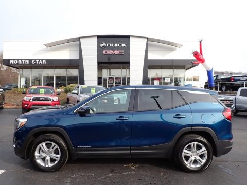 Blue Emerald Metallic GMC Terrain SLE AWD.  Click to enlarge.