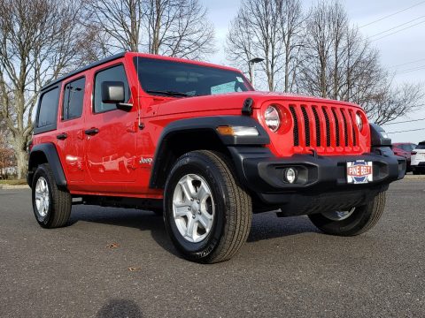 Firecracker Red Jeep Wrangler Unlimited Sport 4x4.  Click to enlarge.