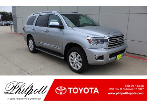 Celestial Silver Metallic Toyota Sequoia Platinum 4x4.  Click to enlarge.