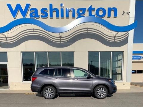 Modern Steel Metallic Honda Pilot EX-L AWD.  Click to enlarge.