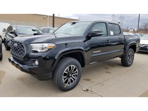 Midnight Black Metallic Toyota Tacoma TRD Sport Double Cab 4x4.  Click to enlarge.