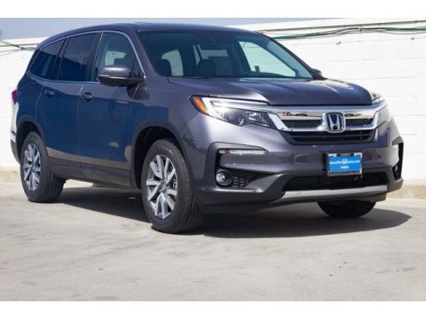 Modern Steel Metallic Honda Pilot EX-L AWD.  Click to enlarge.