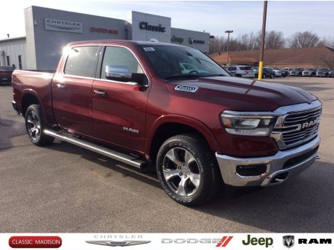 Delmonico Red Pearl Ram 1500 Laramie Crew Cab 4x4.  Click to enlarge.