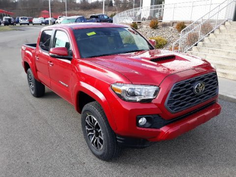 Barcelona Red Metallic Toyota Tacoma TRD Sport Double Cab 4x4.  Click to enlarge.