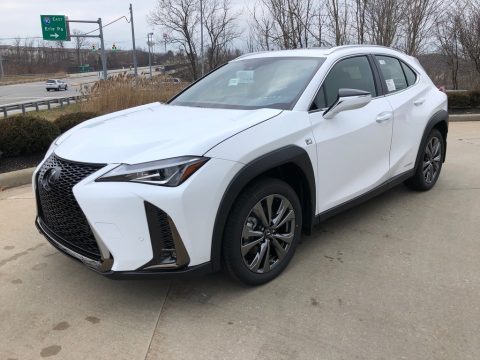 Ultra White Lexus UX 250h F Sport AWD.  Click to enlarge.