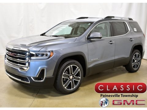 Satin Steel Metallic GMC Acadia SLT AWD.  Click to enlarge.