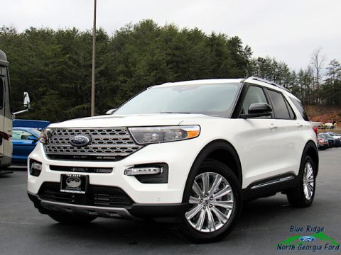 Star White Metallic Tri-Coat Ford Explorer Limited 4WD.  Click to enlarge.