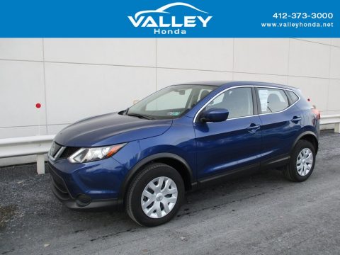 Caspian Blue Metallic Nissan Rogue Sport S AWD.  Click to enlarge.