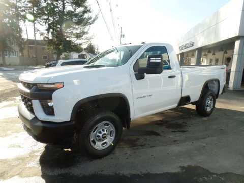 Summit White Chevrolet Silverado 2500HD Work Truck Regular Cab 4x4.  Click to enlarge.