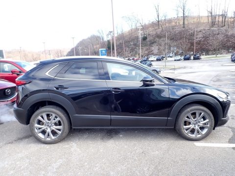 Jet Black Mica Mazda CX-30 Premium AWD.  Click to enlarge.