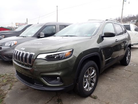 Olive Green Pearl Jeep Cherokee Latitude Plus 4x4.  Click to enlarge.