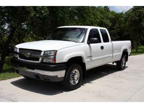 Summit White Chevrolet Silverado 2500HD LS Extended Cab 4x4.  Click to enlarge.