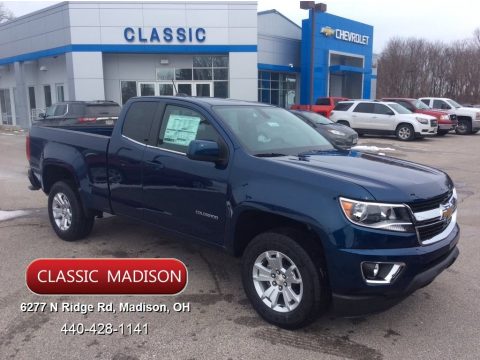 Pacific Blue Metallic Chevrolet Colorado LT Extended Cab.  Click to enlarge.
