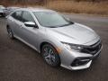 Front 3/4 View of 2020 Honda Civic LX Hatchback #6