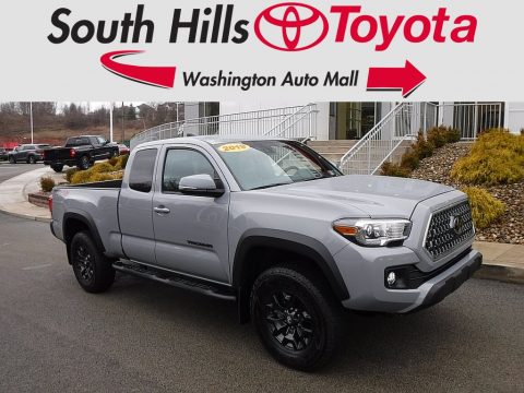 Cement Gray Toyota Tacoma TRD Off-Road Access Cab 4x4.  Click to enlarge.