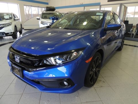 Aegean Blue Metallic Honda Civic Sport Sedan.  Click to enlarge.