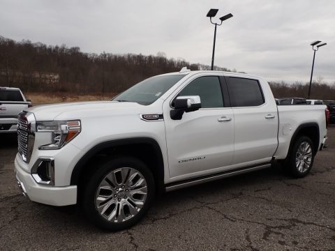 White Frost Tricoat GMC Sierra 1500 Denali Crew Cab 4WD.  Click to enlarge.