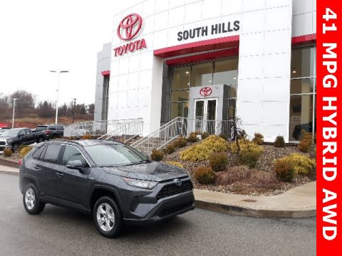Magnetic Gray Metallic Toyota RAV4 LE AWD Hybrid.  Click to enlarge.