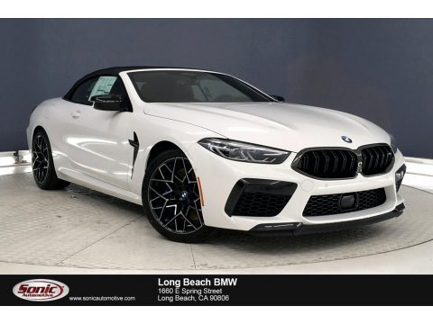 Alpine White BMW M8 Convertible.  Click to enlarge.