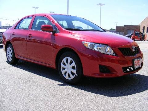 Barcelona Red Metallic Toyota Corolla LE.  Click to enlarge.