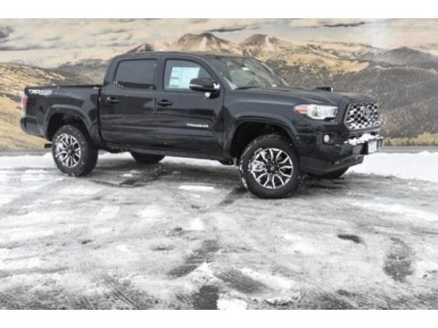 Midnight Black Metallic Toyota Tacoma TRD Sport Double Cab 4x4.  Click to enlarge.