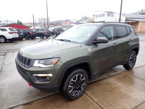 Olive Green Pearl Jeep Compass Trailhawk 4x4.  Click to enlarge.