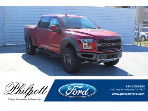 Rapid Red Ford F150 SVT Raptor SuperCrew 4x4.  Click to enlarge.