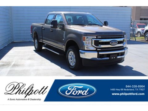 Stone Gray Ford F250 Super Duty XLT Crew Cab 4x4.  Click to enlarge.